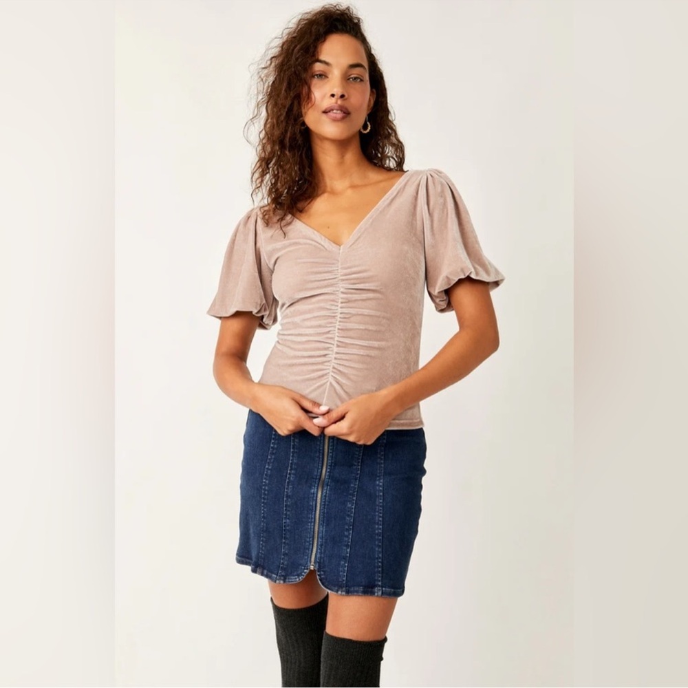 83. NWT Free People Cupcake Velvet Top